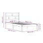 vidaXL Massivholzbett Schwarz Kiefer 100x200 cm vidaXL Massivholzbett Schwarz Kiefer 100x200 cm