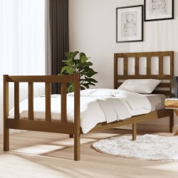 vidaXL Massivholzbett Honigbraun 75x190 cm