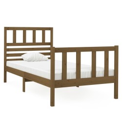 vidaXL Massivholzbett Honigbraun 75x190 cm