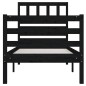 vidaXL Massivholzbett Schwarz 100x200 cm vidaXL Massivholzbett Schwarz 100x200 cm