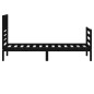 vidaXL Massivholzbett Schwarz 100x200 cm vidaXL Massivholzbett Schwarz 100x200 cm