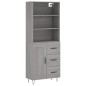 vidaXL Highboard Grau Sonoma 69,5x34x180 cm Holzwerkstoff vidaXL Highboard Grau Sonoma 69,5x34x180 cm Holzwerkstoff