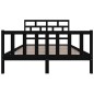 vidaXL Massivholzbett Schwarz Kiefer 160x200 cm vidaXL Massivholzbett Schwarz Kiefer 160x200 cm