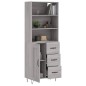 vidaXL Highboard Grau Sonoma 69,5x34x180 cm Holzwerkstoff vidaXL Highboard Grau Sonoma 69,5x34x180 cm Holzwerkstoff