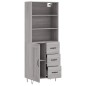 vidaXL Highboard Grau Sonoma 69,5x34x180 cm Holzwerkstoff vidaXL Highboard Grau Sonoma 69,5x34x180 cm Holzwerkstoff