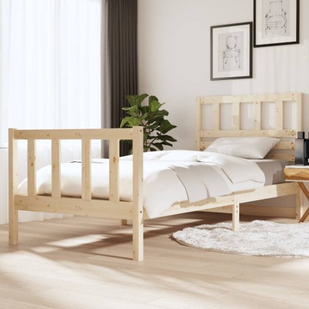 vidaXL Massivholzbett 90x200 cm