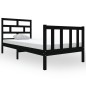 vidaXL Massivholzbett Schwarz Kiefer 90x200 cm vidaXL Massivholzbett Schwarz Kiefer 90x200 cm