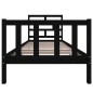 vidaXL Massivholzbett Schwarz Kiefer 90x200 cm vidaXL Massivholzbett Schwarz Kiefer 90x200 cm