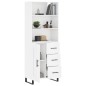 Highboard Hochglanz-Weiß 69,5x34x180 cm Holzwerkstoff Highboard Hochglanz-Weiß 69,5x34x180 cm Holzwerkstoff