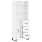 Highboard Hochglanz-Weiß 69,5x34x180 cm Holzwerkstoff Highboard Hochglanz-Weiß 69,5x34x180 cm Holzwerkstoff