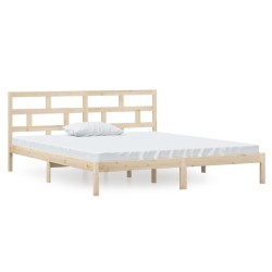 vidaXL Massivholzbett 135x190 cm