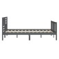 vidaXL Massivholzbett Grau 140x190 cm