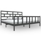 vidaXL Massivholzbett Grau Kiefer 200x200 cm vidaXL Massivholzbett Grau Kiefer 200x200 cm