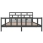 vidaXL Massivholzbett Grau Kiefer 200x200 cm vidaXL Massivholzbett Grau Kiefer 200x200 cm
