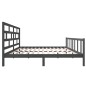 vidaXL Massivholzbett Grau Kiefer 200x200 cm vidaXL Massivholzbett Grau Kiefer 200x200 cm