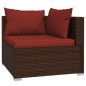 vidaXL 4-tlg. Garten-Lounge-Set mit Auflagen Poly Rattan Braun vidaXL 4-tlg. Garten-Lounge-Set mit Auflagen Poly Rattan Braun