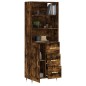Highboard Räuchereiche 69,5x34x180 cm Holzwerkstoff Highboard Räuchereiche 69,5x34x180 cm Holzwerkstoff
