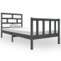 vidaXL Massivholzbett Grau Kiefer 90x190 cm vidaXL Massivholzbett Grau Kiefer 90x190 cm