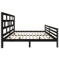 vidaXL Massivholzbett Schwarz Kiefer 200x200 cm vidaXL Massivholzbett Schwarz Kiefer 200x200 cm