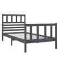 vidaXL Massivholzbett Grau 75x190 cm vidaXL Massivholzbett Grau 75x190 cm