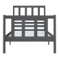 vidaXL Massivholzbett Grau 75x190 cm vidaXL Massivholzbett Grau 75x190 cm