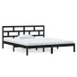 vidaXL Massivholzbett Schwarz 135x190 cm vidaXL Massivholzbett Schwarz 135x190 cm