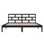 vidaXL Massivholzbett Schwarz 135x190 cm vidaXL Massivholzbett Schwarz 135x190 cm