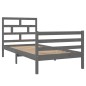 vidaXL Massivholzbett Grau Kiefer 90x200 cm vidaXL Massivholzbett Grau Kiefer 90x200 cm