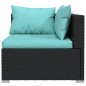 vidaXL 4-tlg. Garten-Lounge-Set mit Auflagen Poly Rattan Schwarz vidaXL 4-tlg. Garten-Lounge-Set mit Auflagen Poly Rattan Schwarz