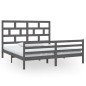 vidaXL Massivholzbett Grau 180x200 cm vidaXL Massivholzbett Grau 180x200 cm