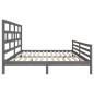 vidaXL Massivholzbett Grau 180x200 cm vidaXL Massivholzbett Grau 180x200 cm