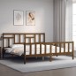 Massivholzbett mit Kopfteil Honigbraun 200x200 cm Massivholzbett mit Kopfteil Honigbraun 200x200 cm