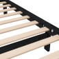vidaXL Massivholzbett Schwarz 135x190 cm vidaXL Massivholzbett Schwarz 135x190 cm