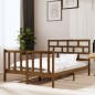 vidaXL Massivholzbett Honigbraun Kiefer 135x190 cm