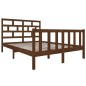vidaXL Massivholzbett Honigbraun Kiefer 135x190 cm