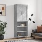 Highboard Betongrau 69,5x34x180 cm Holzwerkstoff Highboard Betongrau 69,5x34x180 cm Holzwerkstoff