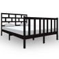 vidaXL Massivholzbett Schwarz Kiefer 140x190 cm vidaXL Massivholzbett Schwarz Kiefer 140x190 cm