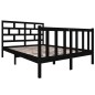 vidaXL Massivholzbett Schwarz Kiefer 140x190 cm vidaXL Massivholzbett Schwarz Kiefer 140x190 cm