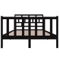 vidaXL Massivholzbett Schwarz Kiefer 140x190 cm vidaXL Massivholzbett Schwarz Kiefer 140x190 cm