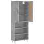 Highboard Betongrau 69,5x34x180 cm Holzwerkstoff Highboard Betongrau 69,5x34x180 cm Holzwerkstoff