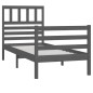 vidaXL Massivholzbett Grau 100x200 cm vidaXL Massivholzbett Grau 100x200 cm