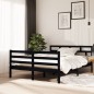 vidaXL Massivholzbett Schwarz Kiefer 140x190 cm vidaXL Massivholzbett Schwarz Kiefer 140x190 cm