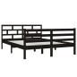 vidaXL Massivholzbett Schwarz Kiefer 140x190 cm vidaXL Massivholzbett Schwarz Kiefer 140x190 cm