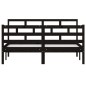 vidaXL Massivholzbett Schwarz Kiefer 140x190 cm vidaXL Massivholzbett Schwarz Kiefer 140x190 cm