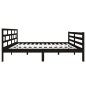 vidaXL Massivholzbett Schwarz Kiefer 140x190 cm vidaXL Massivholzbett Schwarz Kiefer 140x190 cm