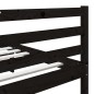 vidaXL Massivholzbett Schwarz Kiefer 140x190 cm vidaXL Massivholzbett Schwarz Kiefer 140x190 cm