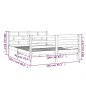 vidaXL Massivholzbett Schwarz Kiefer 140x190 cm vidaXL Massivholzbett Schwarz Kiefer 140x190 cm