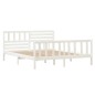 vidaXL Massivholzbett Weiß 140x190 cm vidaXL Massivholzbett Weiß 140x190 cm