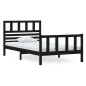 vidaXL Massivholzbett Schwarz 100x200 cm vidaXL Massivholzbett Schwarz 100x200 cm