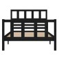 vidaXL Massivholzbett Schwarz 100x200 cm vidaXL Massivholzbett Schwarz 100x200 cm